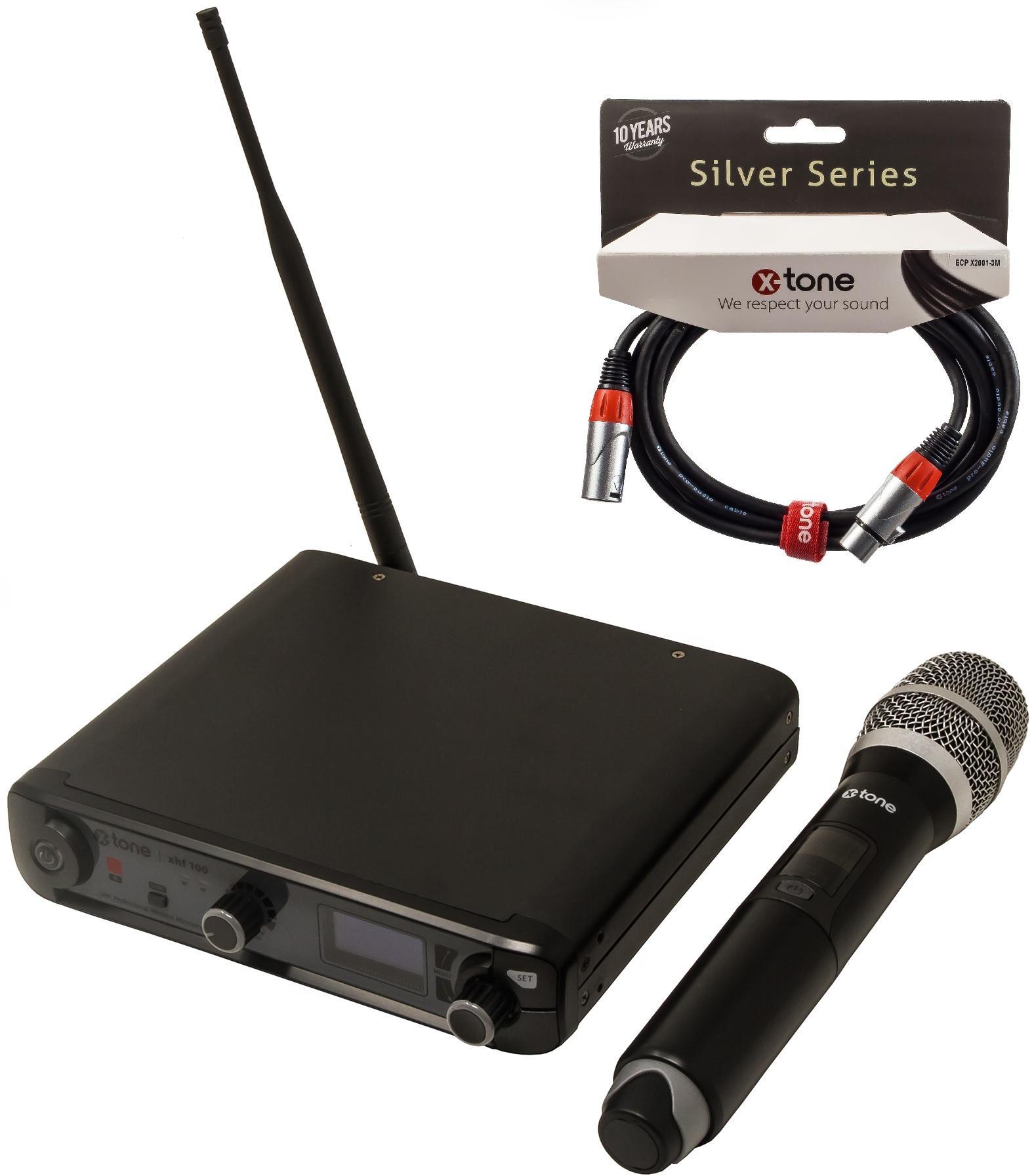 Pack micro X-tone XHF100 Systeme HF Main Frequence Fixe + XLR XLR 3m