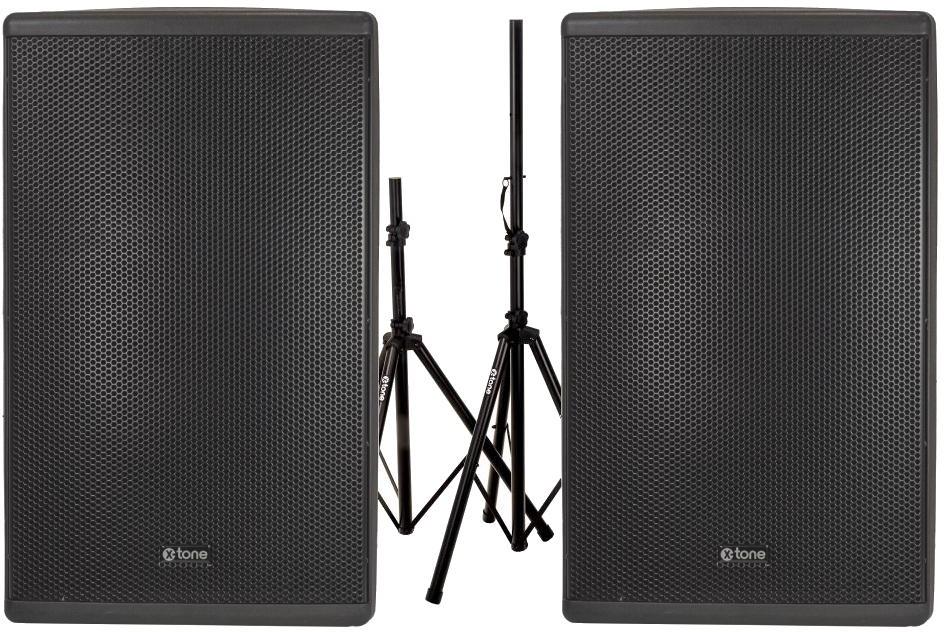 Pack sonorisation X-tone XTS-15(paire) +XH 6310 Pied Enceinte Paire + Sac