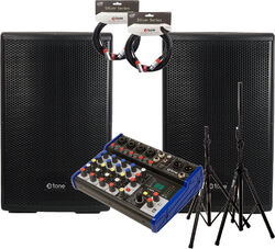Pack sonorisation X-tone 2 x XTS-10 + XH 6310 + X MIX8 Dsp + 2 x X2001-6M