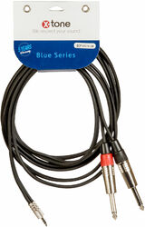 X1016-3M Jack(M) 3.5 Stereo / 2x Jack (M) 6.35 Mono
