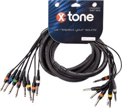 Câble multipaire & boîtier de scène X-tone X1048 8x Jack M / 8x Jack M Mono - 3M