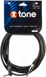 Câble X-tone X1058-6M - Jack(M) 6,35 mono coudé / Jack(M) 6,35 mono