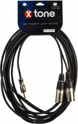 Câble X-tone X1063-6M - Jack(M) 3,5 Stereo / 2 XLR(M)