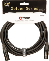 Câble X-tone X3001-6M - XLR(M) / XLR(F) Golden Series