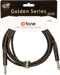 Câble X-tone X3002-3M Instrument Cable Right/Right 3m Golden Series