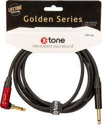 Câble X-tone X3071-3M Instrument Cable Right/Angled 3m Golden Series