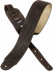 Sangle courroie X-tone xg 3156 Classic Plus Leather Guitar Strap - Dark Brown