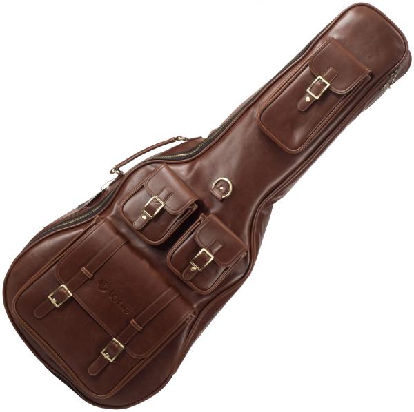 Housse guitare folk Xtone Deluxe Leather Acoustic Dreadnought Guitar Bag Brown Star's Music