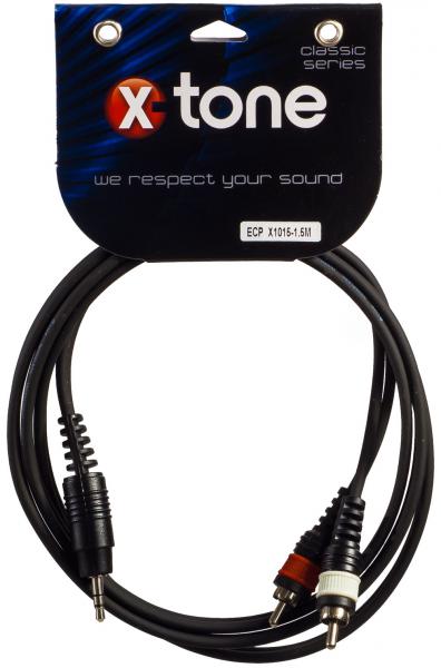 Câble X-tone X1015-1.5M - Jack(M) 3,5 Stereo / 2 RCA(M)