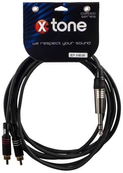 Câble X-tone X1053-3M - Jack(M) 6,35 Stereo / 2 RCA(M)