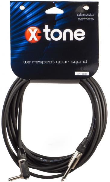 Câble X-tone X1058-6M - Jack(M) 6,35 mono coudé / Jack(M) 6,35 mono