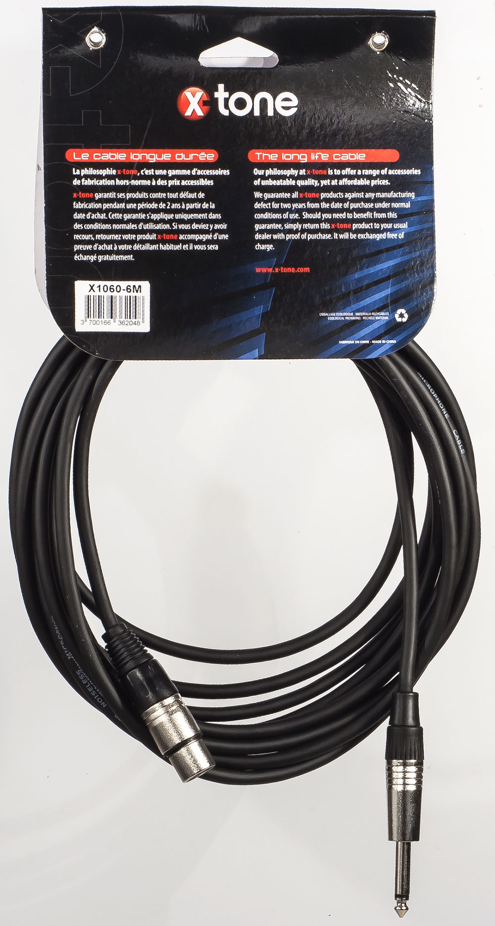 X-tone X1060-6m - Jack(m) 6,35 Mono / Xlr(f) - CÂble - Variation 1