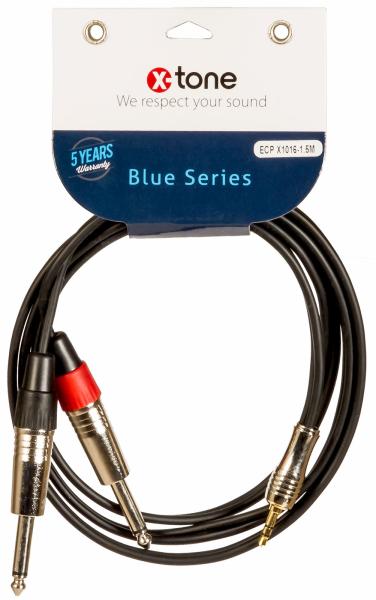 その他 JACK X-tone X1016-1.5M - Jack 3.5 (M) Stereo / 2x Jack 6.35 (M) Mono Cable