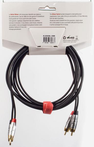 Câble X-tone X2006-3M - 2 RCA(M) / 2 RCA(M)