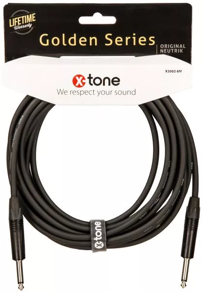 Câble X-tone X3002-6M Instrument Cable Right/Right 6m Golden Series