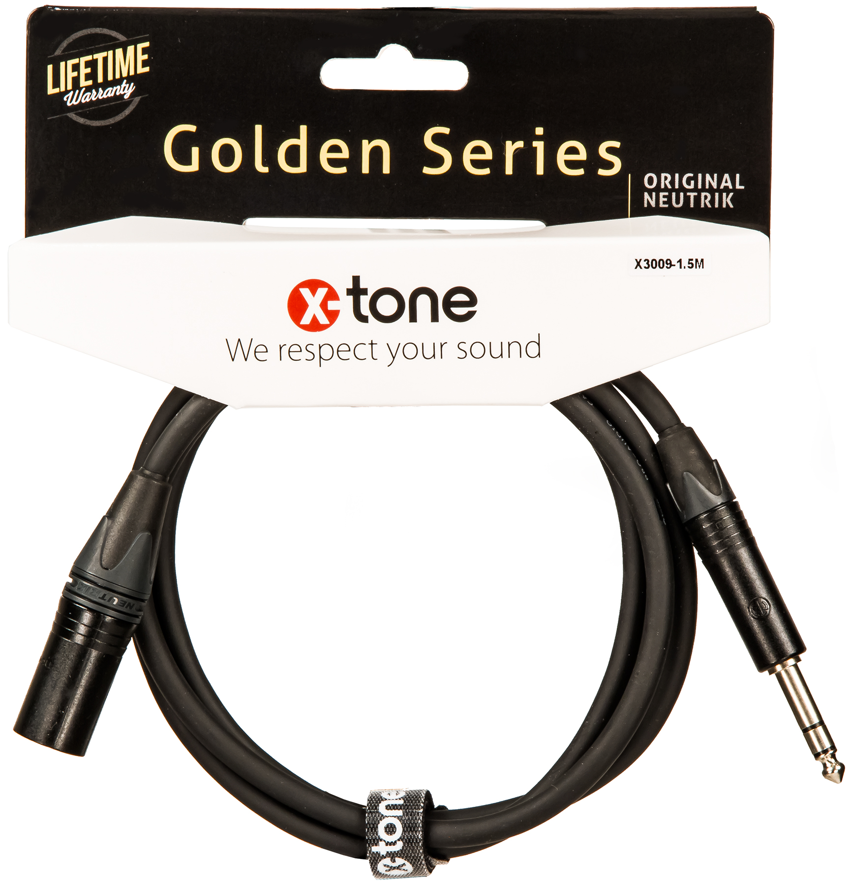Câble Xtone X30091.5M XLR(M) / JACK(M) 6.35 TRS X30093M XLR(M