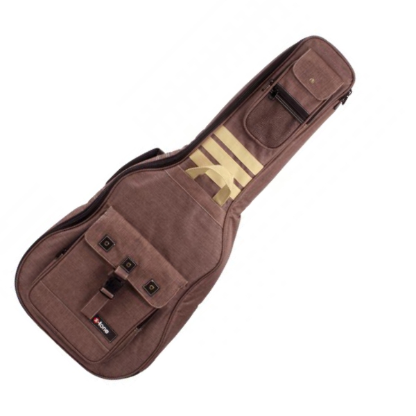 Xtone Deluxe Acoustic Dreadnought Guitar Bag Nylon Brown Housse