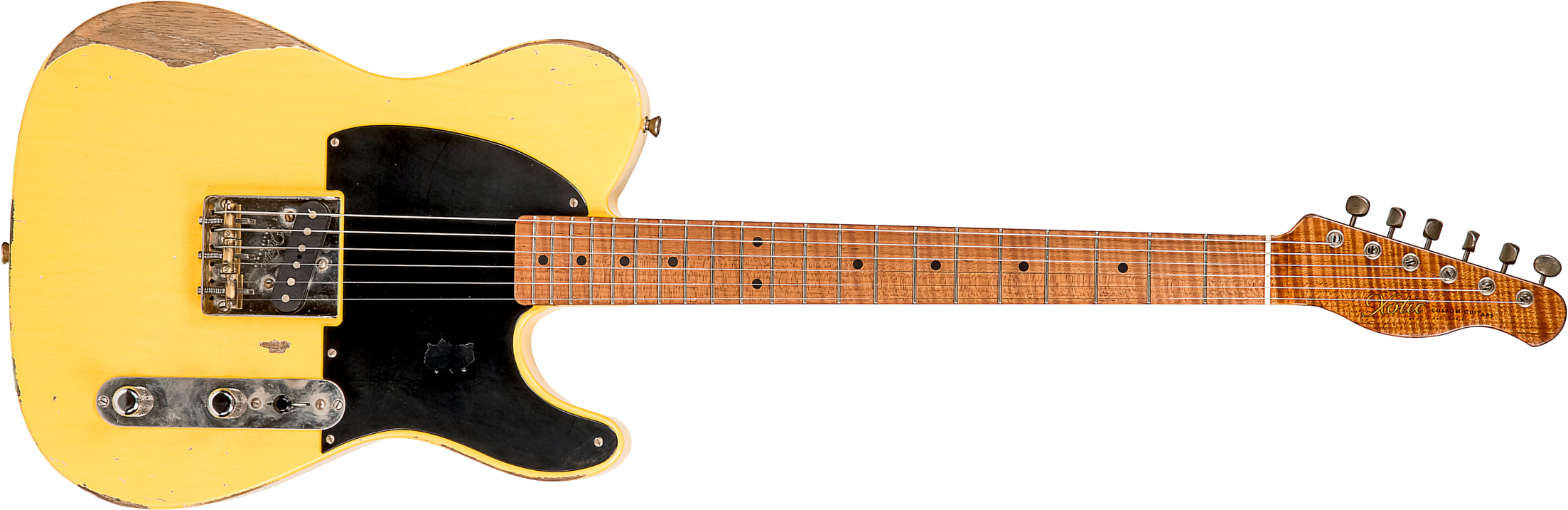 Xotic Xtc-1 Esquire Ash California Class 2s Mn #1482 - Heavy Aging Butterscotch - Guitare Électrique Forme Tel - Main picture