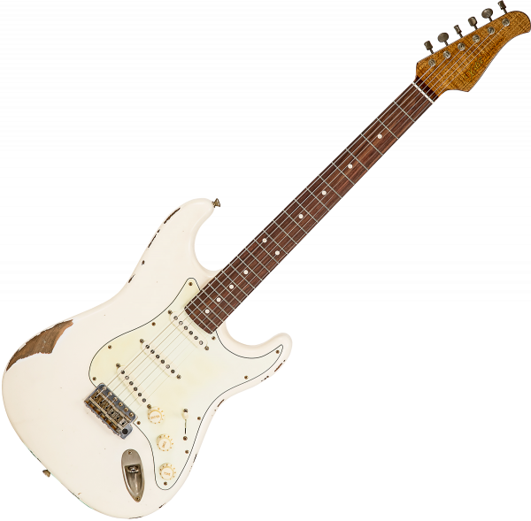 Xotic California Classic XSC-1 Alder - heavy aging vintage white