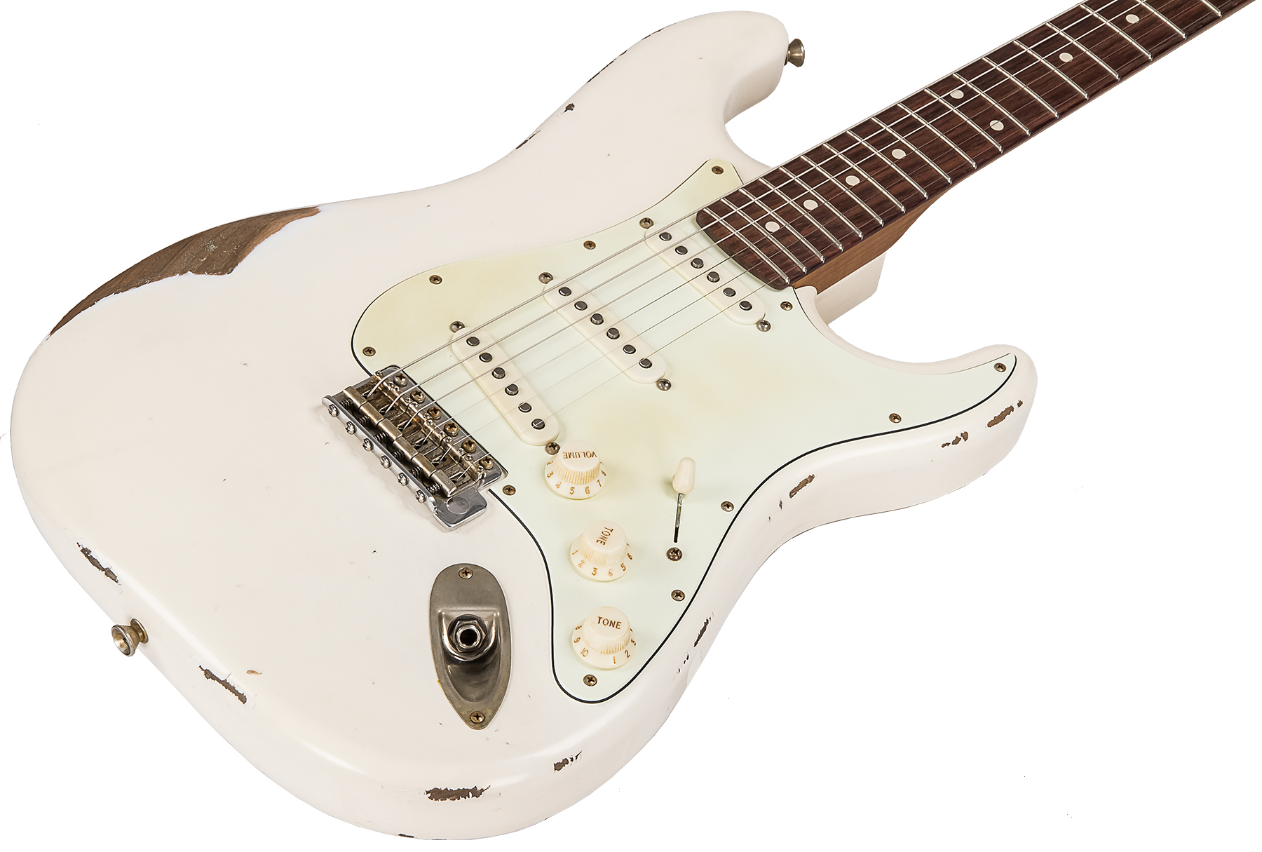 Xotic Xsc-1 Alder California Class 3s Rw #1624r - Heavy Aging Vintage White - Guitare Électrique Forme Str - Variation 2