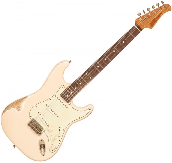 Guitarra eléctrica de cuerpo sólido Xotic California Classic XSC-1 Ash #2104 - Heavy aging aged white