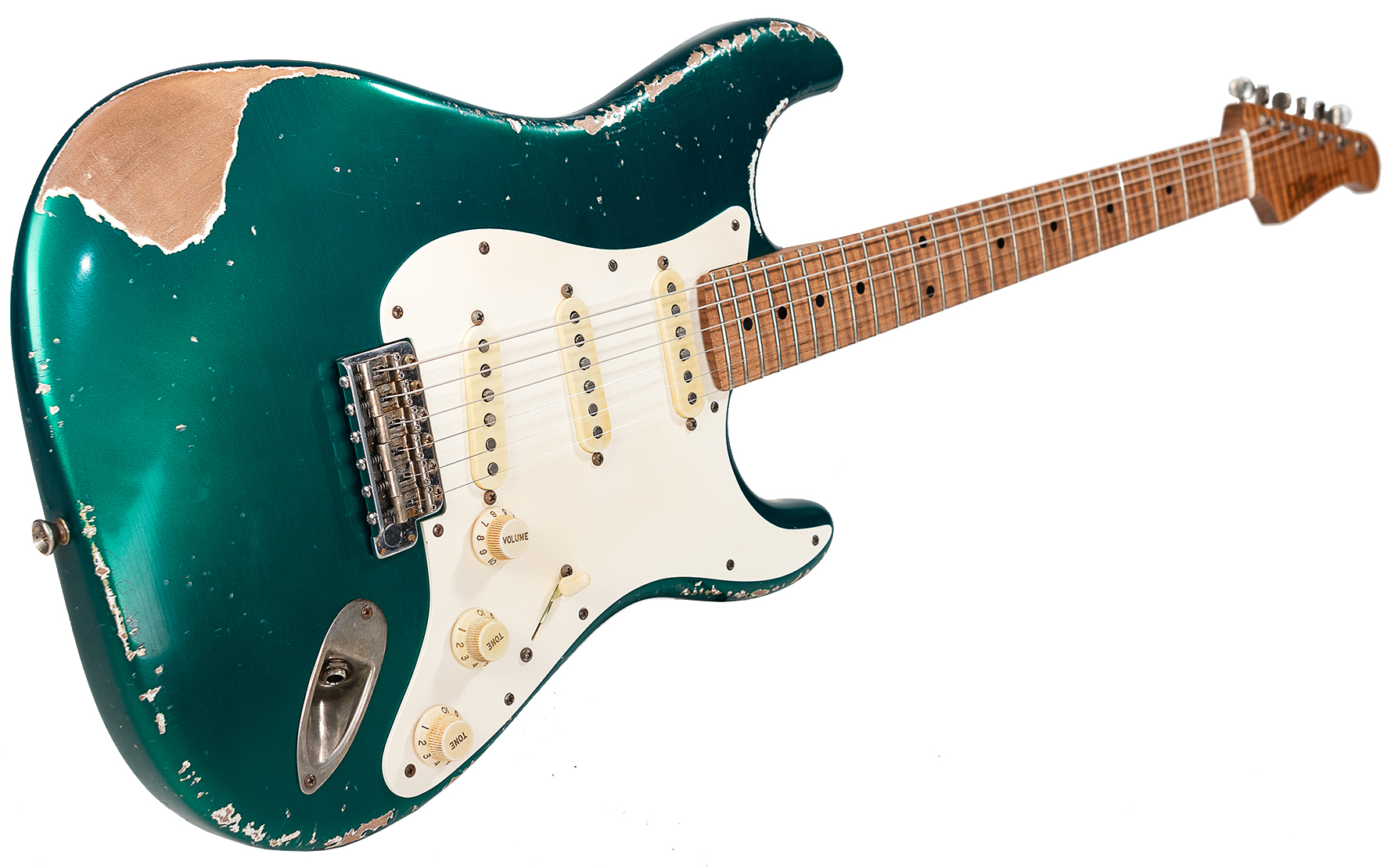 Xotic Xsc-1 Alder California Class 3s Mn #1629 - Heavy Aging Candy Apple Green - Guitare Électrique Forme Str - Variation 2