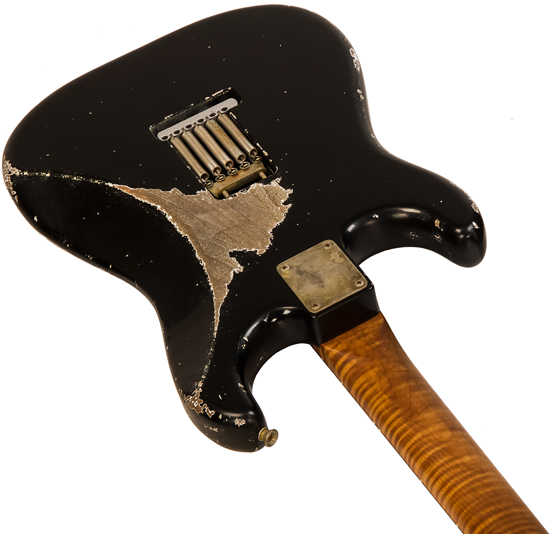 Xotic Xsc-2 Alder California Class Hss Trem Mn #2100 - Super Heavy Aging Black - Guitare Électrique Forme Str - Variation 2