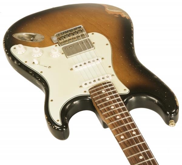 Guitare électrique solid body Xotic California Classic XSC-2 Ash #2086 - heavy aging 2 tone burst