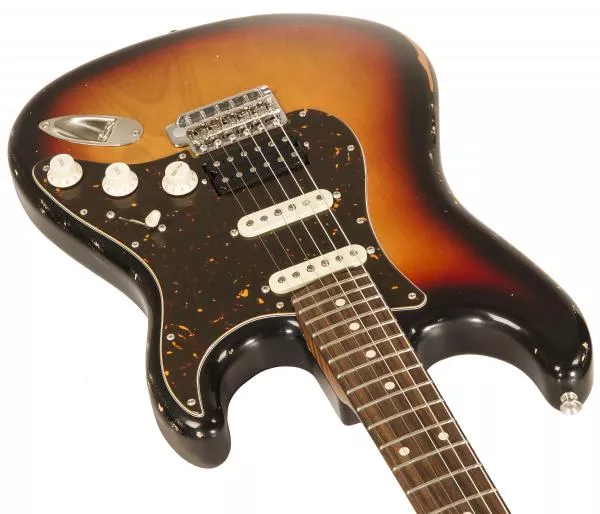 Guitare électrique solid body Xotic California Classic XSC-2 Ash #2087 - medium aging 3 tone burst