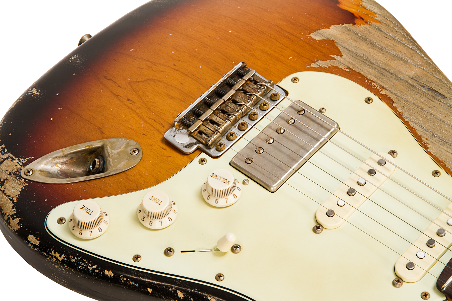 Xotic Xsc-2 Ash Calif. Class Hss Rw #2090 - Super Heavy Aging 3 Tone Burst - Guitare Électrique Forme Str - Variation 3