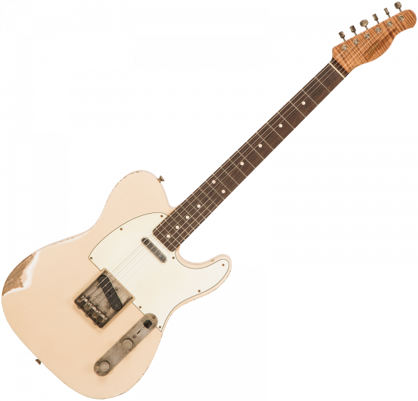 Guitarra eléctrica de cuerpo sólido Xotic California Classic XTC-1 Ash #2105 - Heavy aging aged white