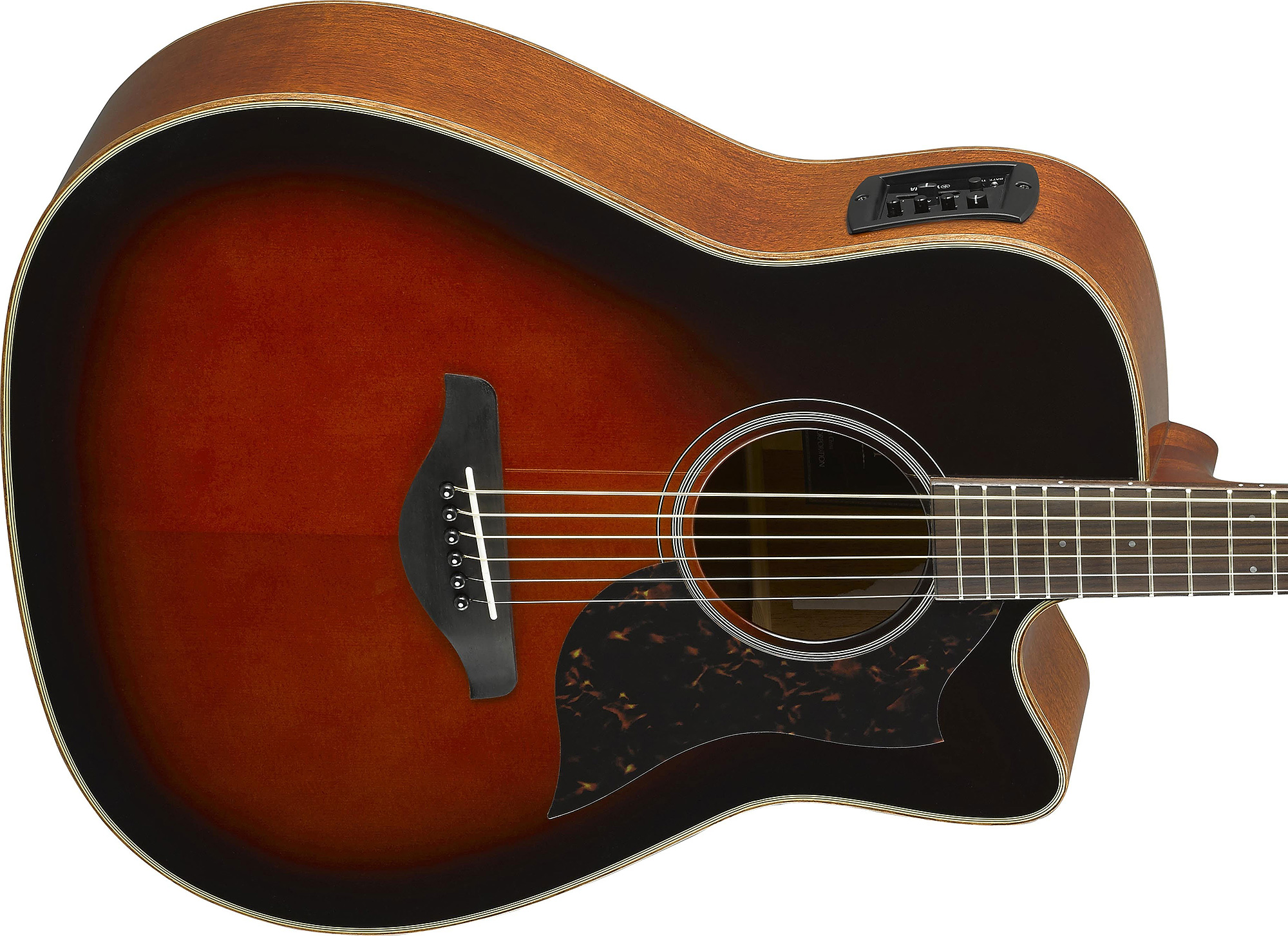 Yamaha A1m Ii Tbs Dreadnought Cw Epicea Acajou 2017 - Tobacco Brown Sunburst - Guitare Electro Acoustique - Variation 2