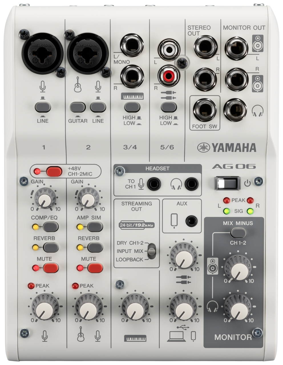 Yamaha Ag06 Mk2 W - Table De Mixage Analogique - Variation 1