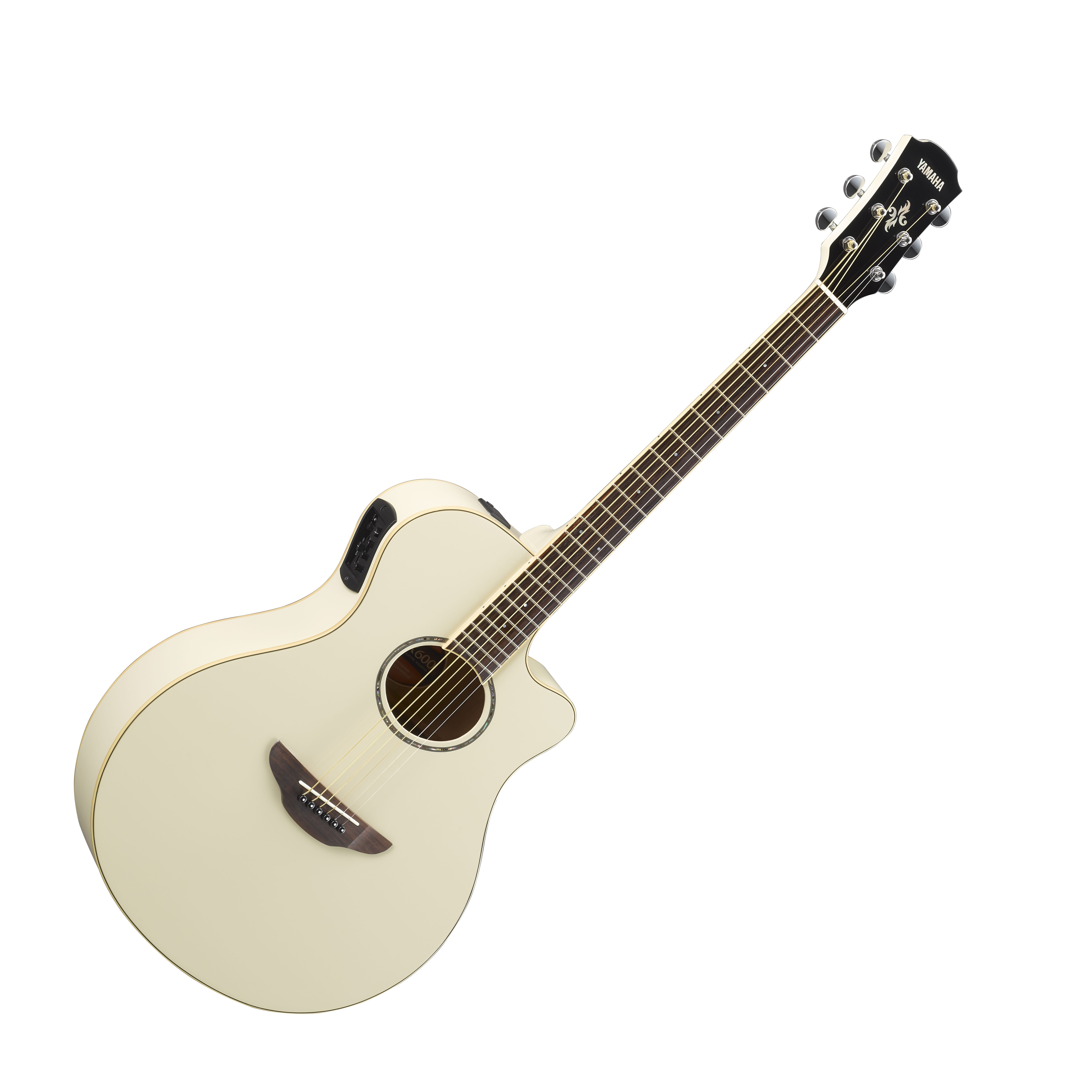 Yamaha Apx600 Concert Slim Cw Epicea Nato Rw - Vintage White - Guitare Electro Acoustique - Variation 1