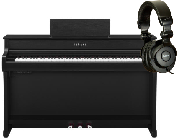 Yamaha Clp-835 Black  + X-hp1 - Laqu? Noir - Pack Clavier - Main picture