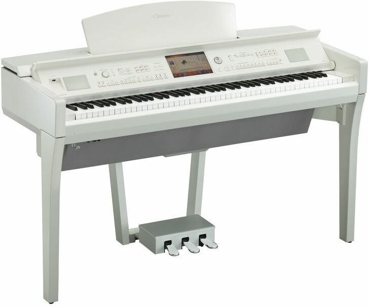 Yamaha Cvp-709pwh - Blanc Laqué - Piano NumÉrique Meuble - Main picture