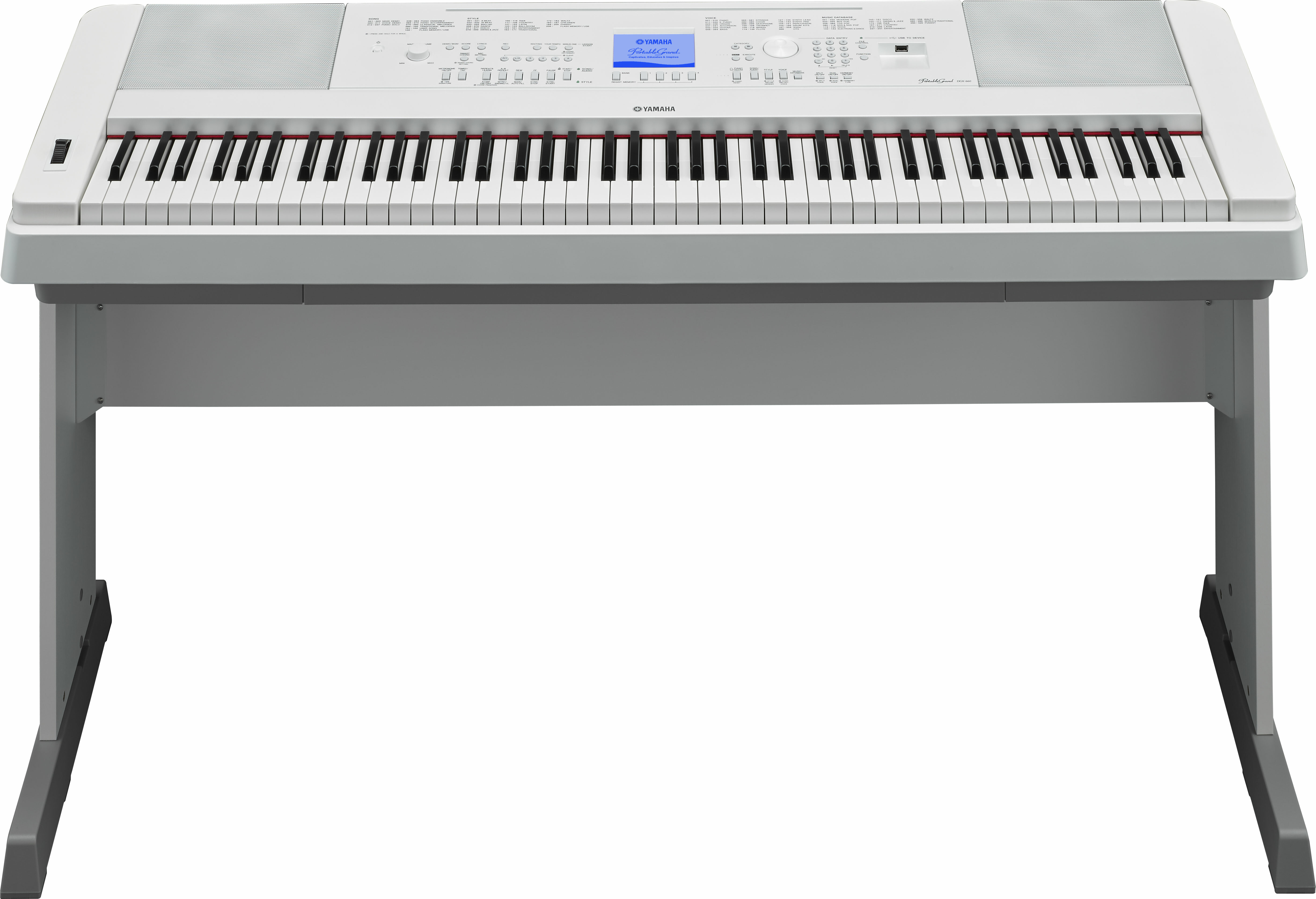 Yamaha Dgx-660 - White - Piano NumÉrique Meuble - Main picture