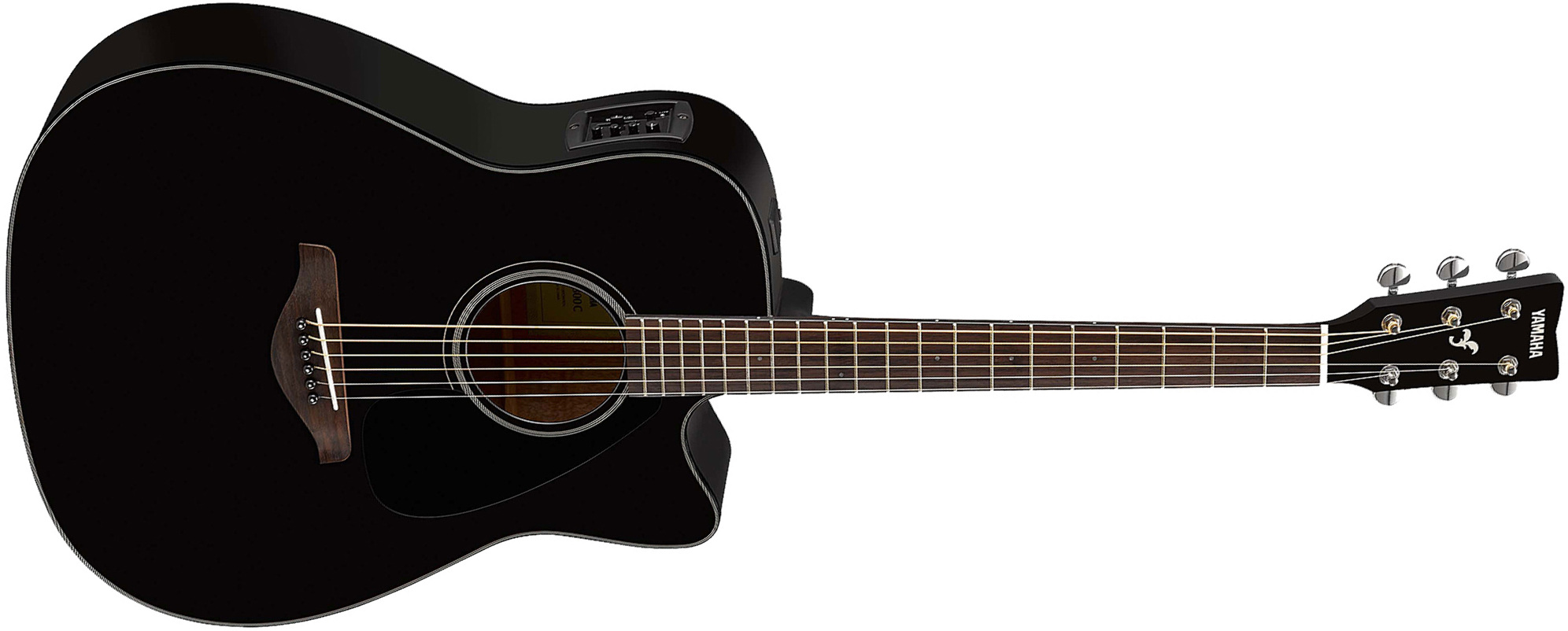 Yamaha Fgx800c Bl Dreadnought Cw Epicea Nato 2016 - Black - Guitare Electro Acoustique - Main picture