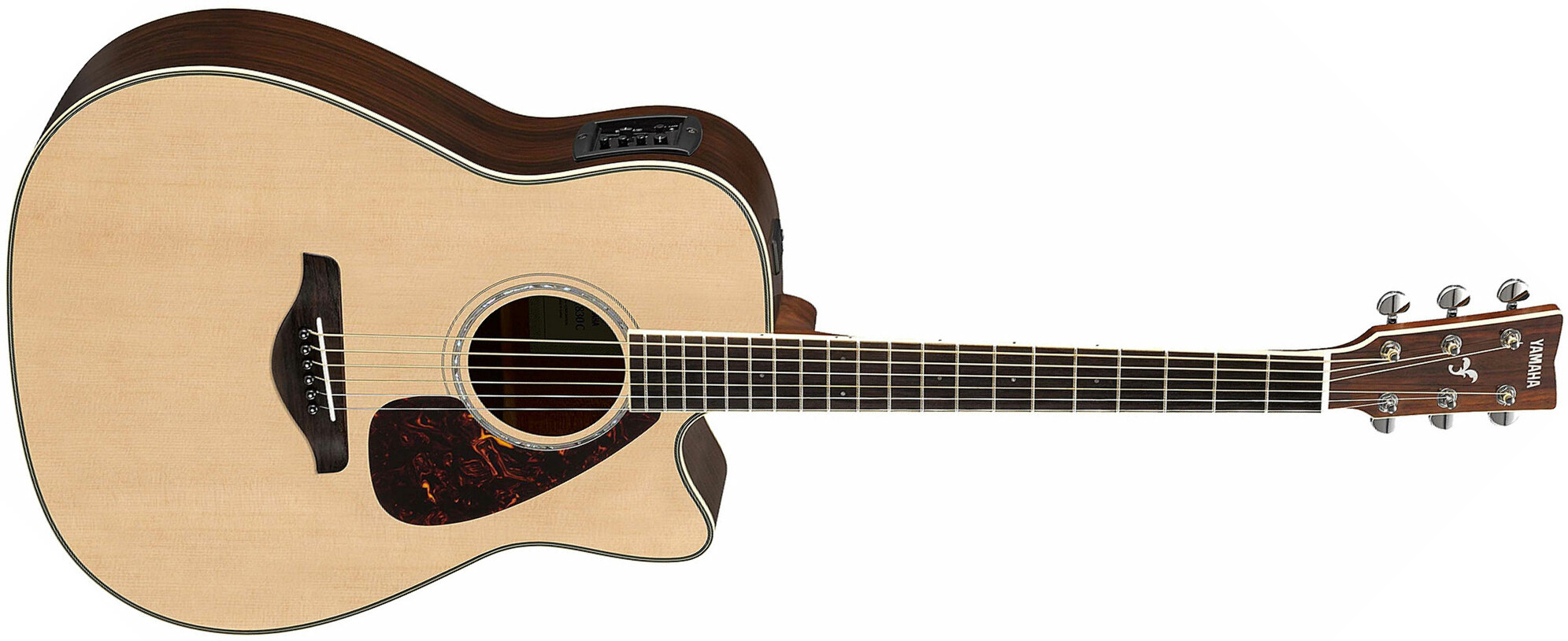 Yamaha Fgx830c Nt Dreadnought Cw Epicea Palissandre Rw 2016 - Natural - Guitare Electro Acoustique - Main picture