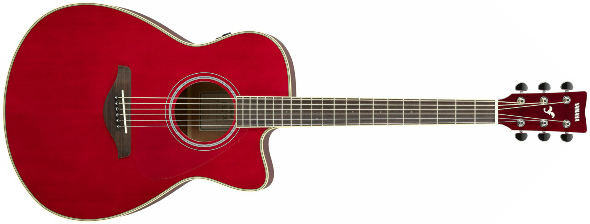 Yamaha Fsc-ta Transacoustic Cutaway Epicea Acajou Rw - Ruby Red - Guitare Acoustique - Main picture