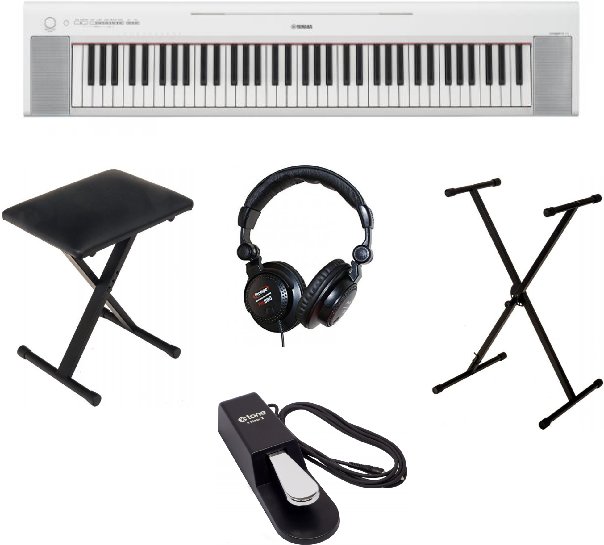 Yamaha Np-35 Wh + Stand + Pedale + Banquette + Casque - Pack Clavier - Main picture