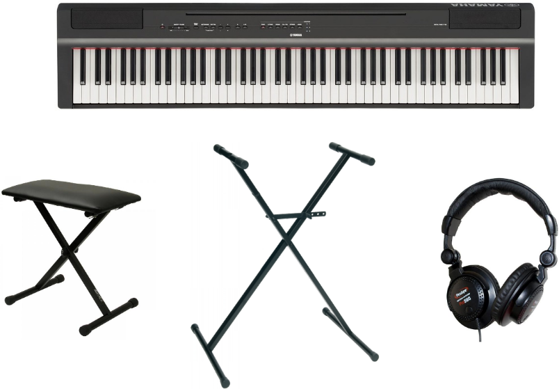 Yamaha P-125b + Stand En X + Casque + Banquette - Pack Clavier - Main picture