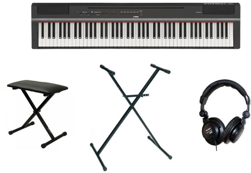 Pack clavier Yamaha P-125B + stand en X + casque + banquette