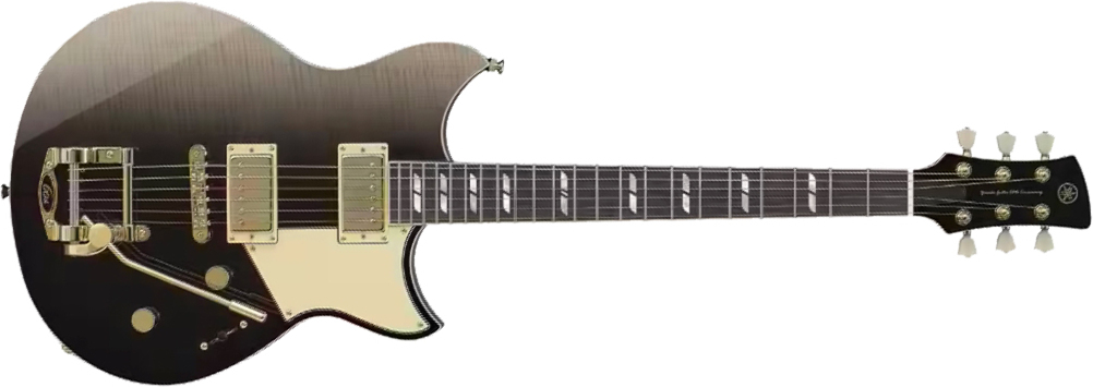 Yamaha Rsp20b 60th Ann. Revstar 2h Trem Rw - Noble Black Burst - Guitare Électrique Double Cut - Main picture