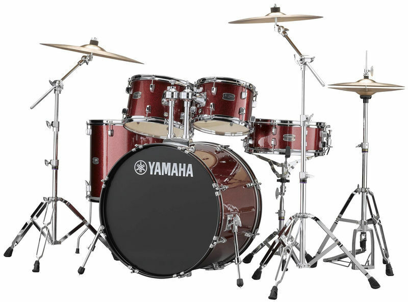 Yamaha Rydeen Stage 22 + Cymbales - 4 FÛts - Burgundy Glitter - Batterie Acoustique Fusion - Main picture