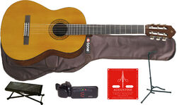 Pack guitare classique Yamaha C40II +Housse +Stand +Accordeur +Repose-pied - Natural