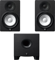 Pack home studio Yamaha HS7 Black (la paire) + HS8S