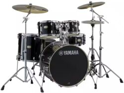 Batterie acoustique stage Yamaha JSBP2F5RBL Stage Custom Birch Standard Raven Black - 5 fûts - Raven black