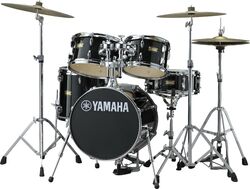 Batterie acoustique junior Yamaha Kit Junior Manu Katche - 4 fûts - Raven black