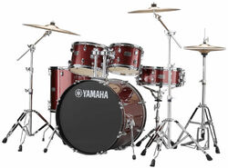 Batterie acoustique fusion Yamaha Rydeen Stage 22 + Cymbales - 4 fûts - Burgundy glitter